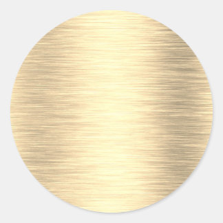 Redonda Pegatina de Ronda Metallic Gold Classic