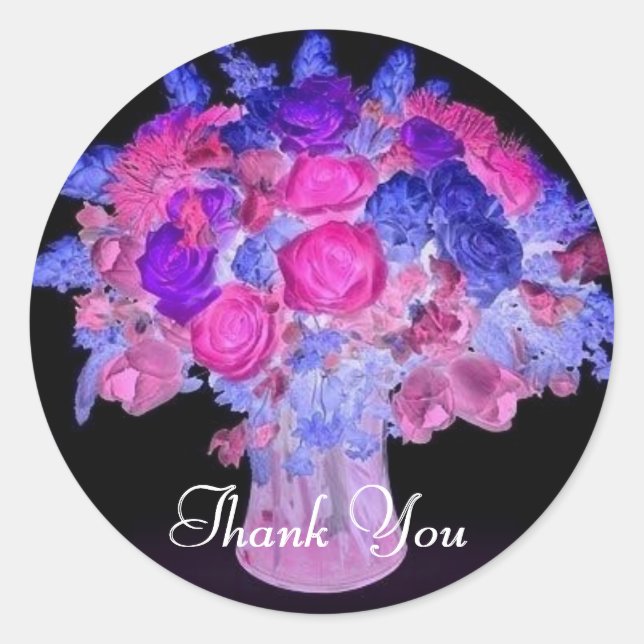 Redonda Pegatina de Rosas con luz (Anverso)