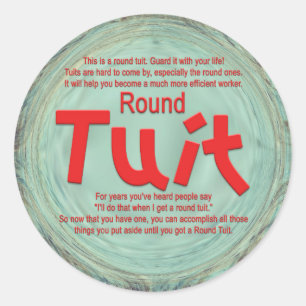 Redonda Pegatina de Round Tuit