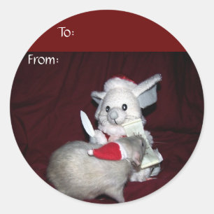 Redonda Pegatina de rubíes del regalo