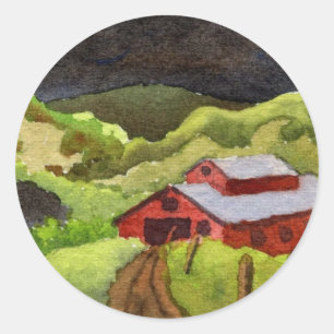 Redonda Pegatina de rutas de campo