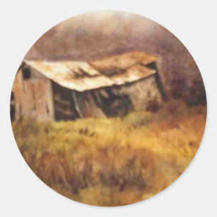 Redonda Pegatina de rutas de campo