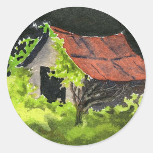 Redonda Pegatina de rutas de campo