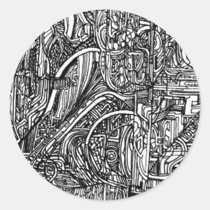 Redonda pegatina de salap charlie