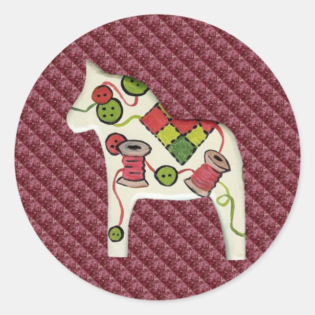 Redonda Pegatina de salón de belleza (Anverso)