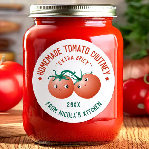Redonda Pegatina de Salsa de Tomate para cocina receta cas
