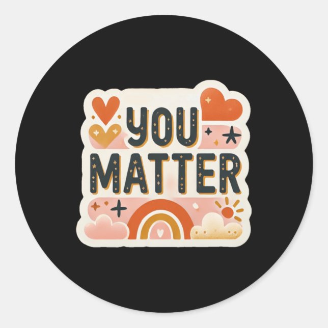 Redonda Pegatina de Salud Mental (Anverso)