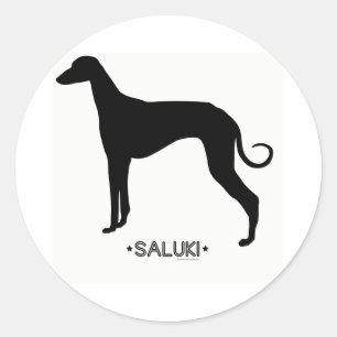 Redonda Pegatina de Saluki