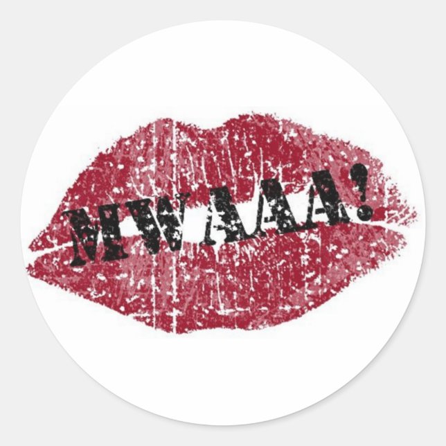 Redonda Pegatina de San Valentín (Anverso)