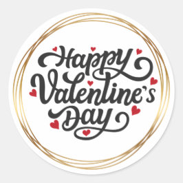Redonda Pegatina de San Valentín