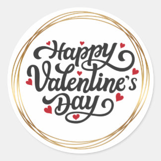 Redonda Pegatina de San Valentín