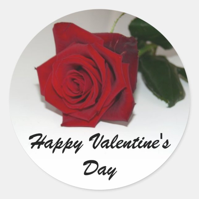 Redonda Pegatina de San Valentín (Anverso)