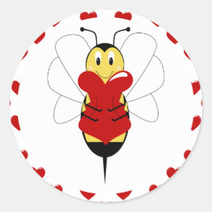 Redonda Pegatina de San Valentín Bumble