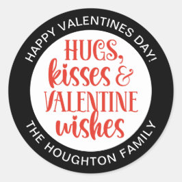 Redonda Pegatina de San Valentín rojo personalizado