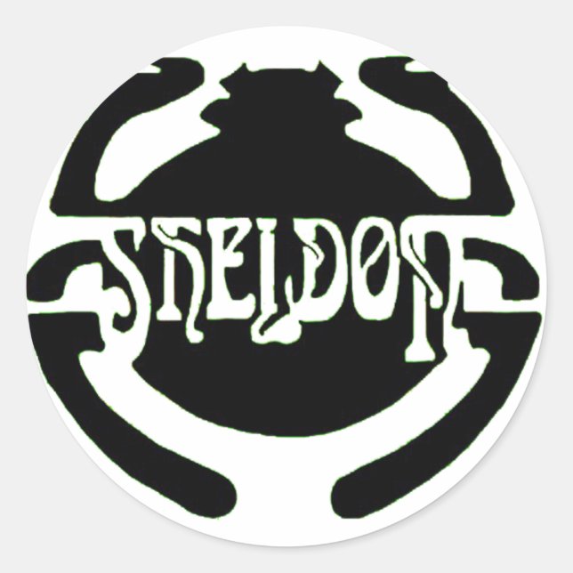 Redonda Pegatina de Scarab (Anverso)