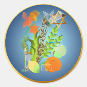 Redonda Pegatina de Seder del Passover