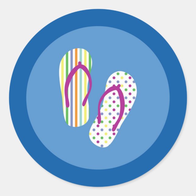 Redonda Pegatina de sellado de las bucles de giro (Anverso)