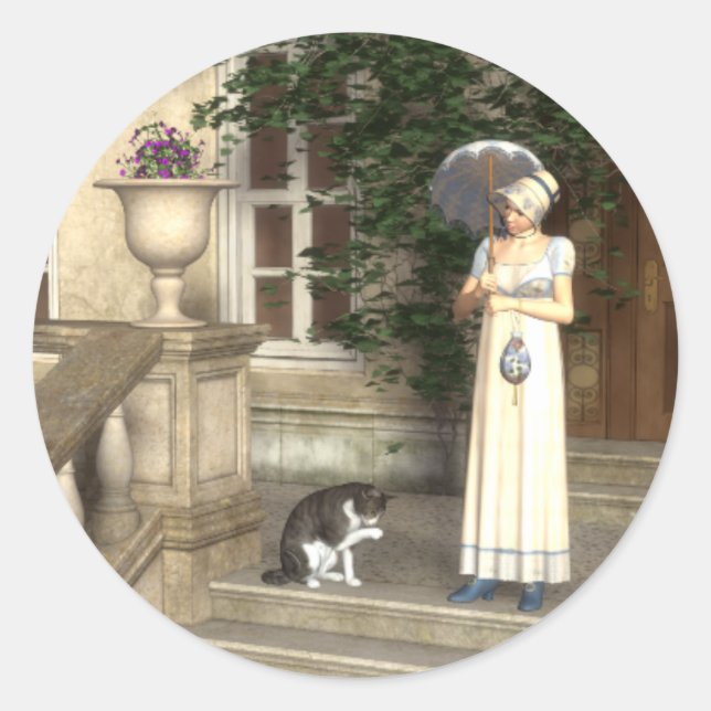 Redonda Pegatina de Sensibilidad de Victoria (Anverso)