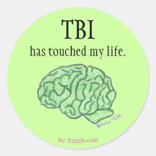 Redonda Pegatina de sensibilización de TBI