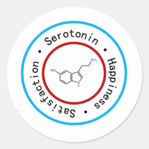 Redonda Pegatina de serotonina