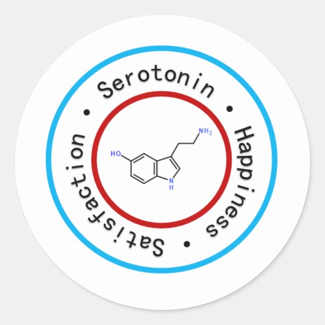 Redonda Pegatina de serotonina (Anverso)