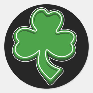 Redonda Pegatina de Shamrock