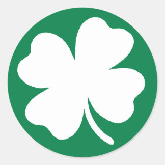 Redonda Pegatina de Shamrock