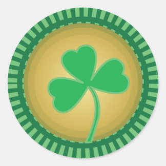 Redonda Pegatina de Shamrock