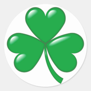Redonda Pegatina de Shamrock