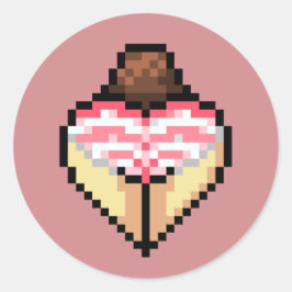 Redonda Pegatina de shimapan rosa bonito