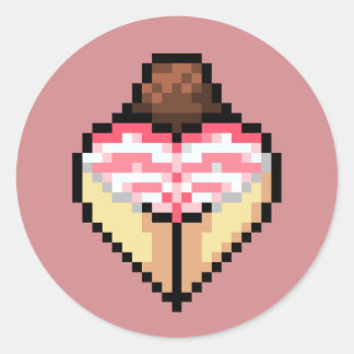 Redonda Pegatina de shimapan rosa bonito