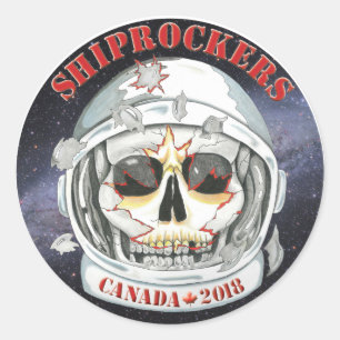 Redonda Pegatina de Shiprockers de Canadá 2018