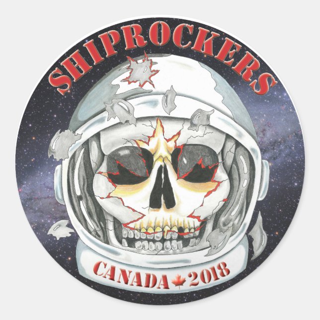 Redonda Pegatina de Shiprockers de Canadá 2018 (Anverso)