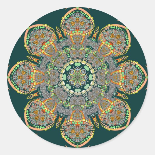 Redonda Pegatina de Shroom Circle (Anverso)