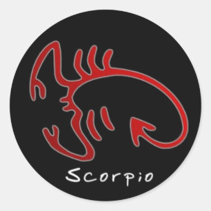 Redonda Pegatina de signo de estrella, Scorpio