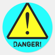 Pegatina de símbolo de advertencia de Personalizab