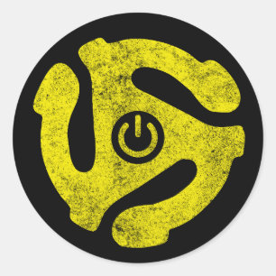 Redonda pegatina de símbolo de alimentación del adaptador 