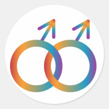 Pegatina de símbolo gay