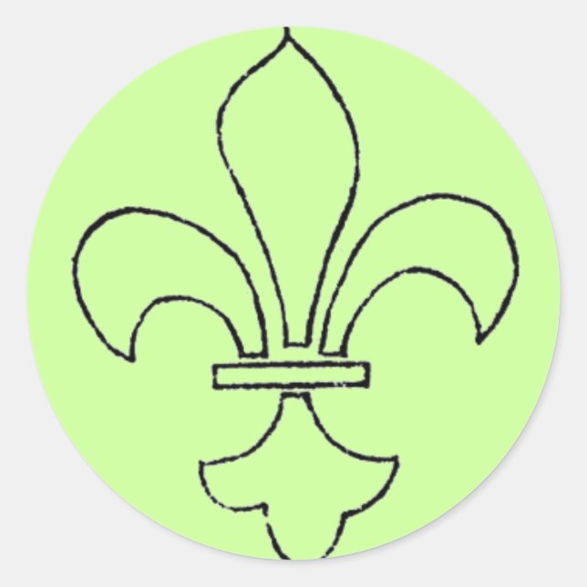 Redonda Pegatina de símbolos cristianos (Anverso)