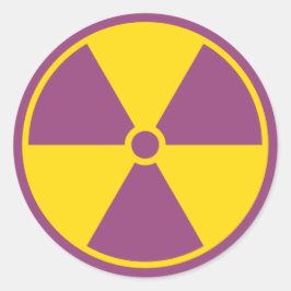 Redonda Pegatina de símbolos de radiación