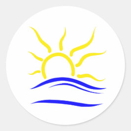 Redonda Pegatina de símbolos naturistas