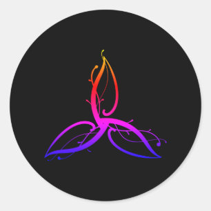 Redonda Pegatina de símbolos Triquetra Odin Norse Wicca