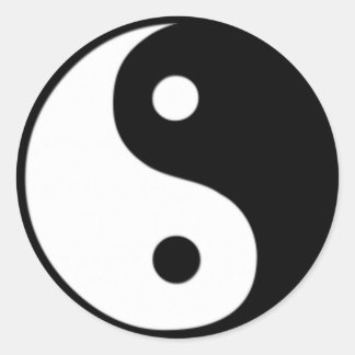 Redonda Pegatina de símbolos Yin y Yang