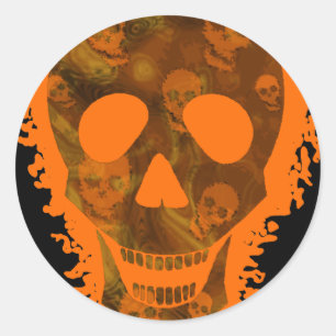 Redonda Pegatina de Skull Specters Big Skull (cierre)