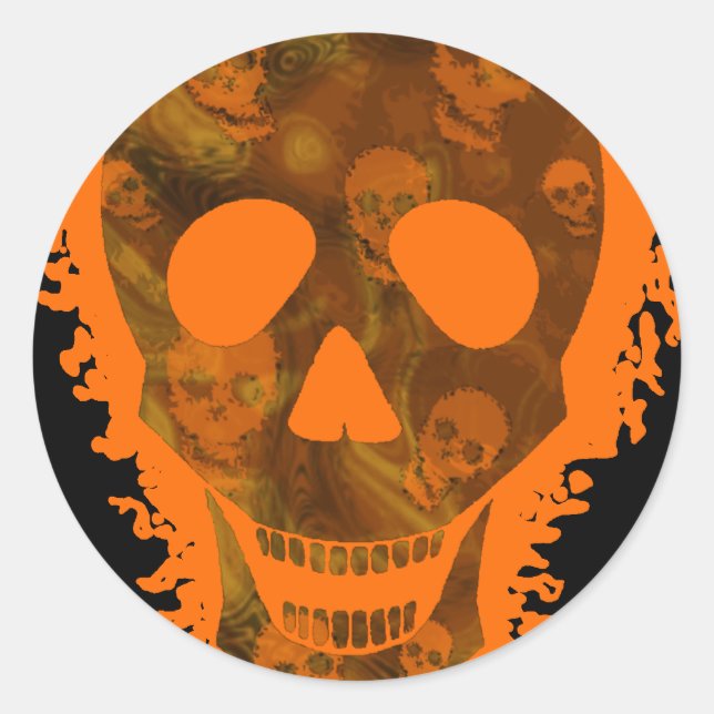 Redonda Pegatina de Skull Specters Big Skull (cierre) (Anverso)