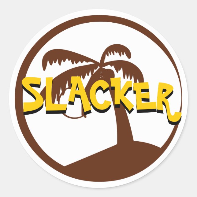 Redonda Pegatina de Slacker (Anverso)