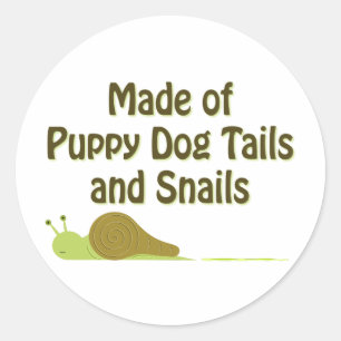 Redonda Pegatina de Snail Saying