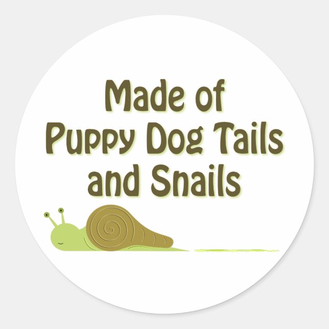 Redonda Pegatina de Snail Saying (Anverso)