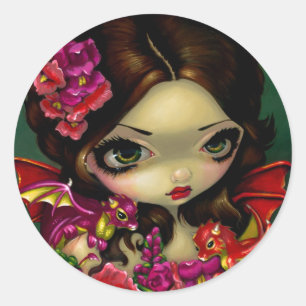 Redonda pegatina de "Snapdragon Fairy"