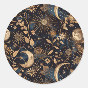 Redonda Pegatina de sobres caprichosos en el jardín ilumin